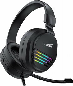 Baracuda PEARL RGB | On-Ear Gaming Headset 3,5mm en USB | Zwart