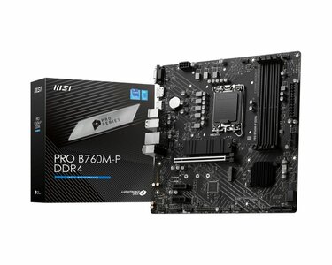 MSI PRO B760M-P | Socket LGA 1700 | Intel B760 | 4xDDR5 | Micro-ATX | Moederbord