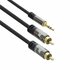 ACT AC3607 audio kabel 5 m 2 x RCA 3.5mm Zwart_
