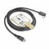 ACT AC7408 | USB 3.2 Gen 2 Kabel | USB-C (recht) naar USB-C (haaks links/rechts) | 60W | 10Gbps | 3m | Zwart_