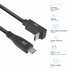 ACT AC7470 | USB 3.2 Gen 2 Kabel | USB-C (recht) naar USB-C (haaks boven/beneden) | 60W | 10Gbps | 0,5m | Zwart_