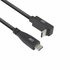 ACT AC7471 | USB 3.2 Gen 2 Kabel | USB-C (recht) naar USB-C (haaks boven/beneden) | 60W | 10Gbps | 1m | Zwart_