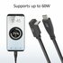 ACT AC7471 | USB 3.2 Gen 2 Kabel | USB-C (recht) naar USB-C (haaks boven/beneden) | 60W | 10Gbps | 1m | Zwart_