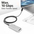 ACT AC7471 | USB 3.2 Gen 2 Kabel | USB-C (recht) naar USB-C (haaks boven/beneden) | 60W | 10Gbps | 1m | Zwart_