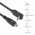 ACT AC7471 | USB 3.2 Gen 2 Kabel | USB-C (recht) naar USB-C (haaks boven/beneden) | 60W | 10Gbps | 1m | Zwart_