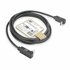ACT AC7477 | USB 3.2 Gen 2 Kabel | USB-C (haaks boven/beneden) naar USB-C (haaks boven/beneden) | 60W | 10Gbps | 1m | Zwart_