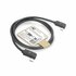 ACT AC7486 | USB 3.2 Gen 2 Kabel | USB-C (haaks links/rechts) naar USB-C (haaks links/rechts) | 60W | 10Gbps | 0,5m | Zwart_