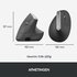 Logitech MX Vertical | Draadloze Ergonomische Muis | Rechtshandig | RF + Bluetooth + USB-C | 4000 DPI suggestie | Grafiet | RETURNED_